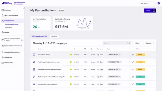 AB Tasty | CRO &amp; A/B Testing screenshot