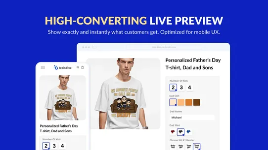 Teeinblue Product Personalizer screenshot