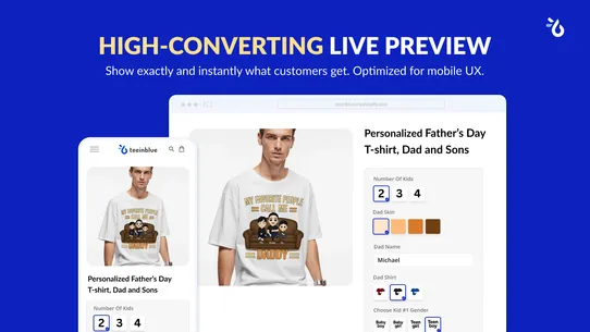Teeinblue Product Personalizer screenshot