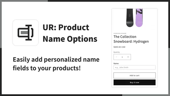UR: Product Name Options｜Gift screenshot