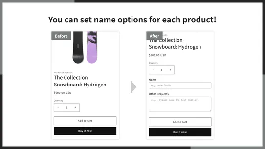 UR: Product Name Options｜Gift screenshot