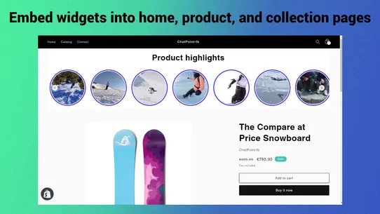 Shoppable Video Reels Stories screenshot