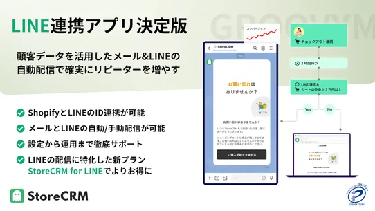 StoreCRM | LINE連携 | メール＋LINE配信 screenshot
