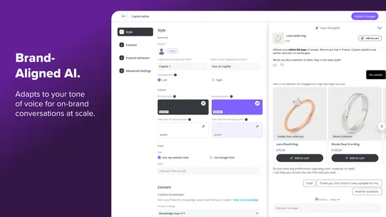 iAdvize: AI Shopping Assistant screenshot