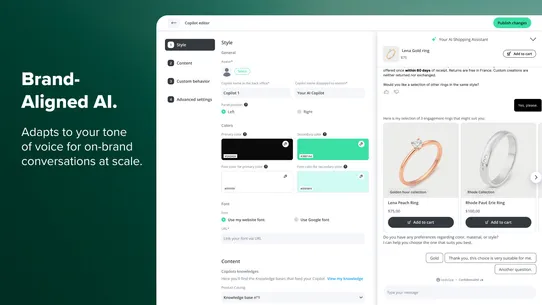 iAdvize: AI Shopping Assistant screenshot