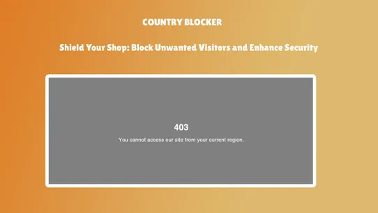 GD: Country blocker IP blocker screenshot