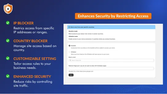 GD: Country blocker IP blocker screenshot