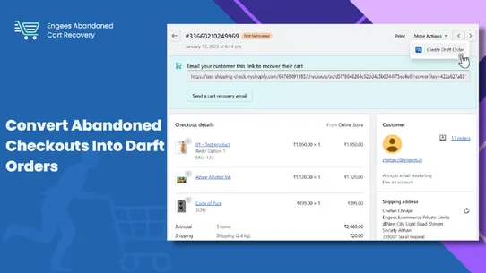 Engees Abandoned Cart Recovery screenshot