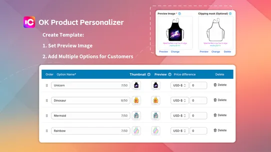 OK Product Personalizer screenshot