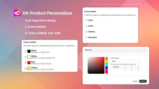 OK Product Personalizer screenshot