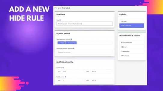 PayRules: Hide Payment Methods screenshot