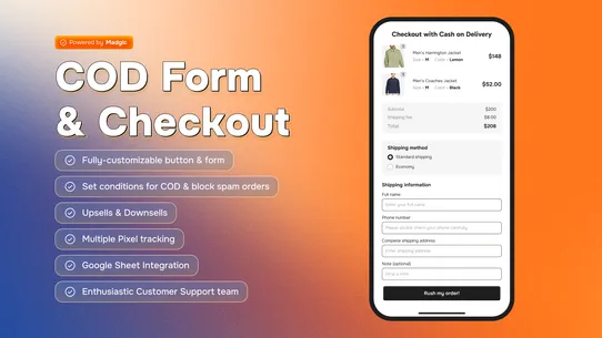 Madgic Order COD Form &amp; Upsell screenshot