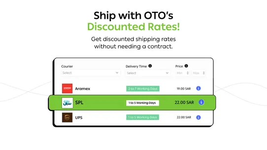 OTO ‑ Shipping Gateway screenshot