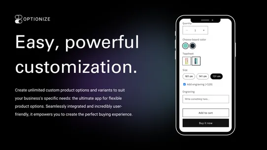 Optionize Product Options screenshot