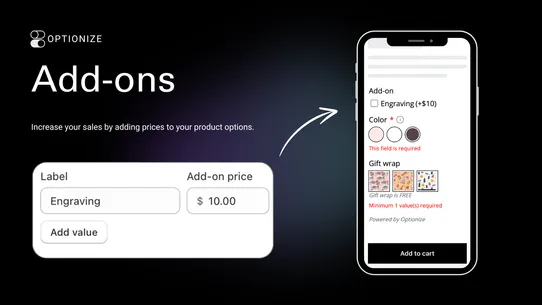 Optionize Product Options screenshot