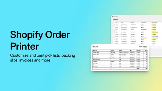 Shopify Order Printer screenshot