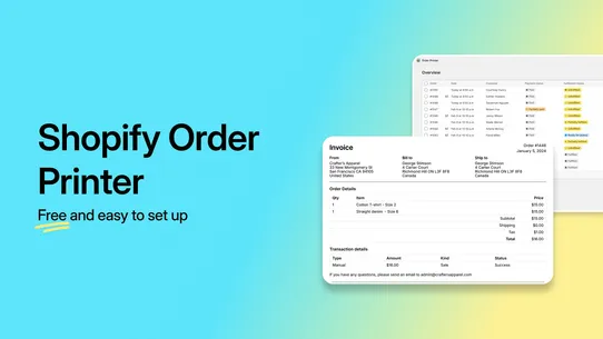 Shopify Order Printer screenshot