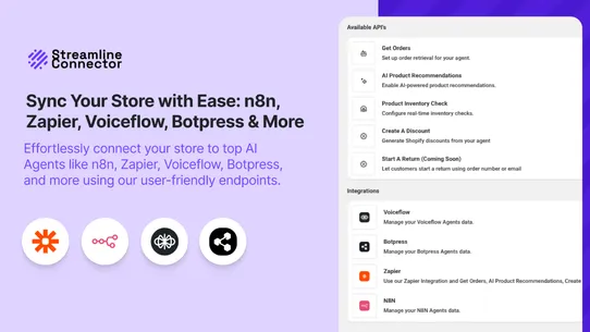 Streamline: n8n, VF, Botpress+ screenshot