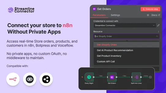 Streamline: n8n, VF &amp; Botpress screenshot