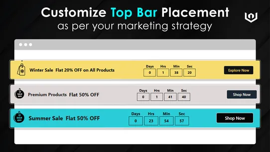 WT‑ Top Bar ‑ Countdown Timer screenshot