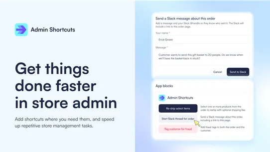Admin Shortcuts screenshot