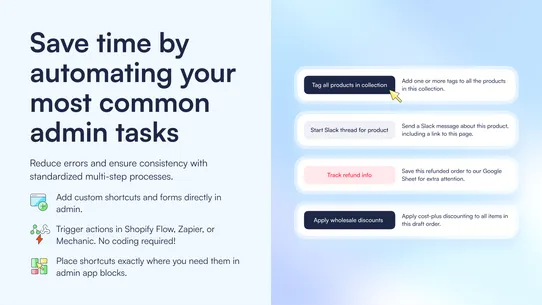 Admin Shortcuts screenshot