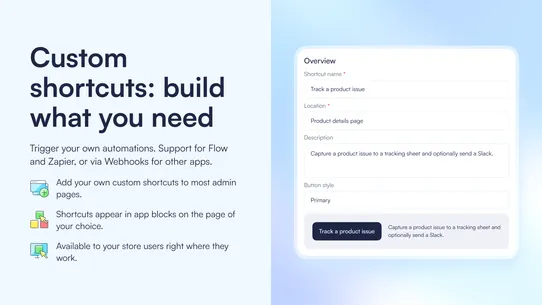 Admin Shortcuts screenshot