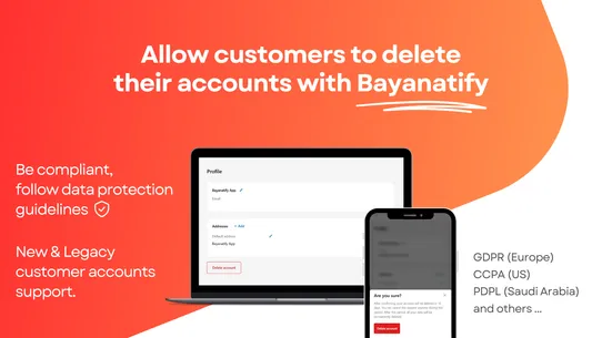 Bayanatify ‑ Delete Accounts screenshot
