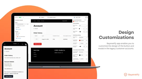 Bayanatify ‑ Delete Accounts screenshot