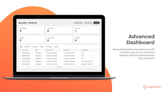 Bayanatify ‑ Delete Accounts screenshot