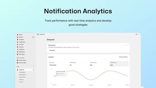 Onepush Push Notifications screenshot