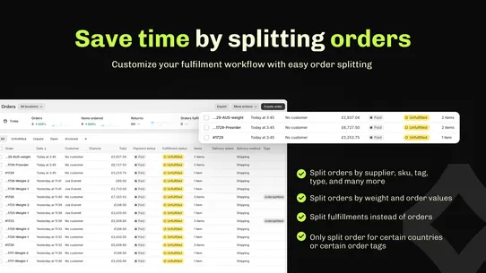OrderSplit Pro screenshot