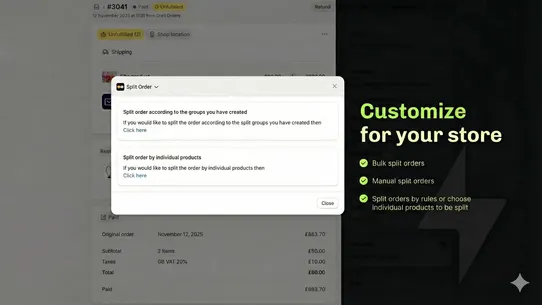 OrderSplit Pro ‑ Split Order screenshot
