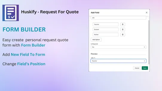 Huskify ‑ Request for Quote screenshot