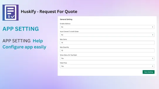 Huskify ‑ Request for Quote screenshot