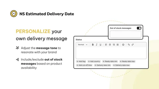 NS Estimated Delivery Date screenshot