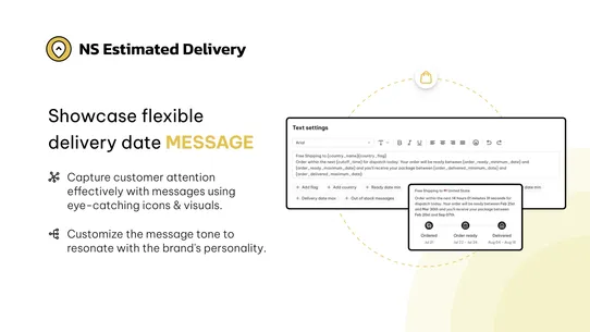 NS Estimated Delivery Date screenshot