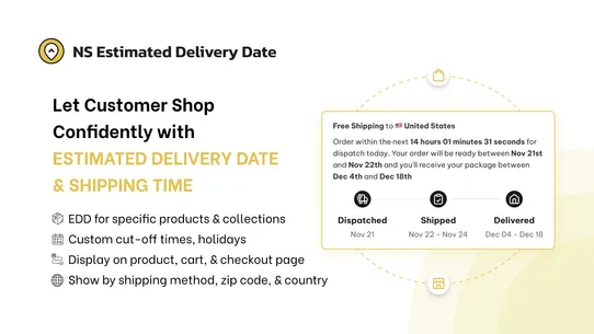 NS Estimated Delivery Date screenshot