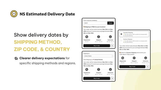 NS Estimated Delivery Date screenshot