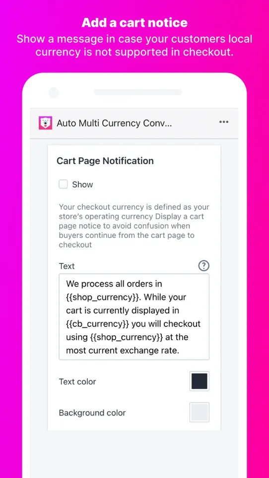 Currency Converter Bear screenshot