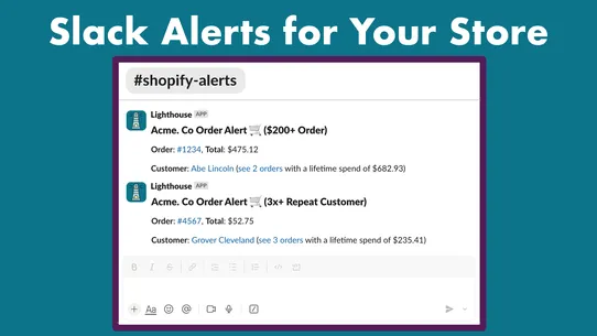 Lighthouse: Slack Alerts screenshot