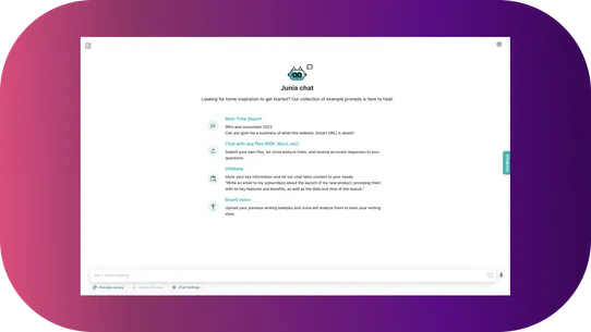 Junia AI screenshot