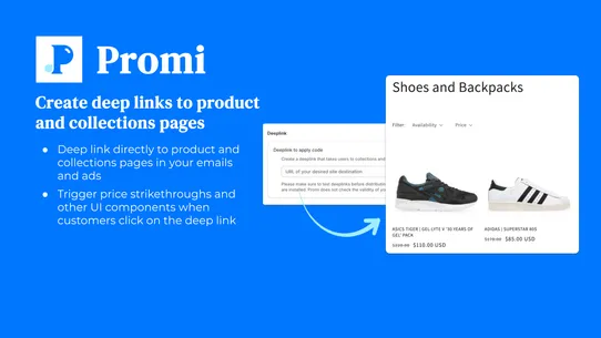 Promi: Discount UX screenshot