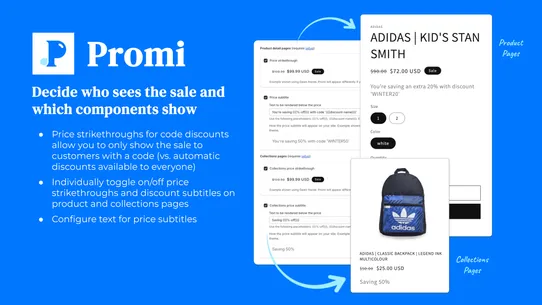 Promi: Discount UX screenshot