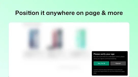 Age Verification — Agefence screenshot
