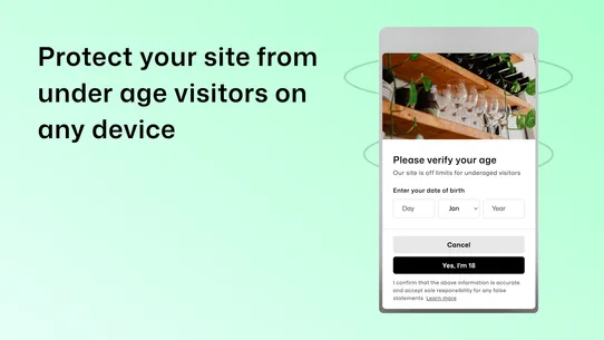 Age Verification — Agefence screenshot