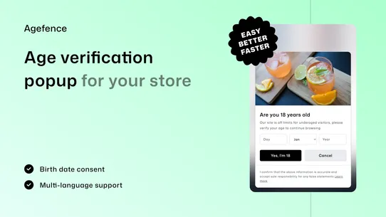 Age Verification — Agefence screenshot