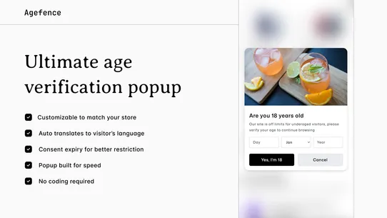 Age Verification — Agefence screenshot