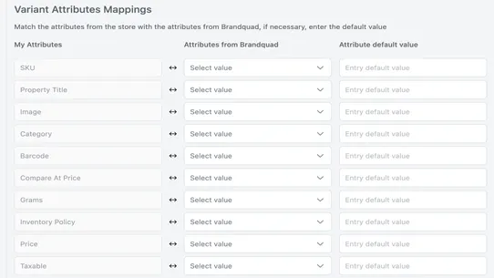 Brandquad PIM Connector screenshot