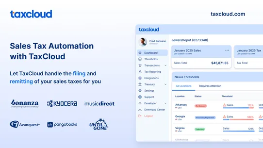 TaxCloud Sales Tax Automation screenshot